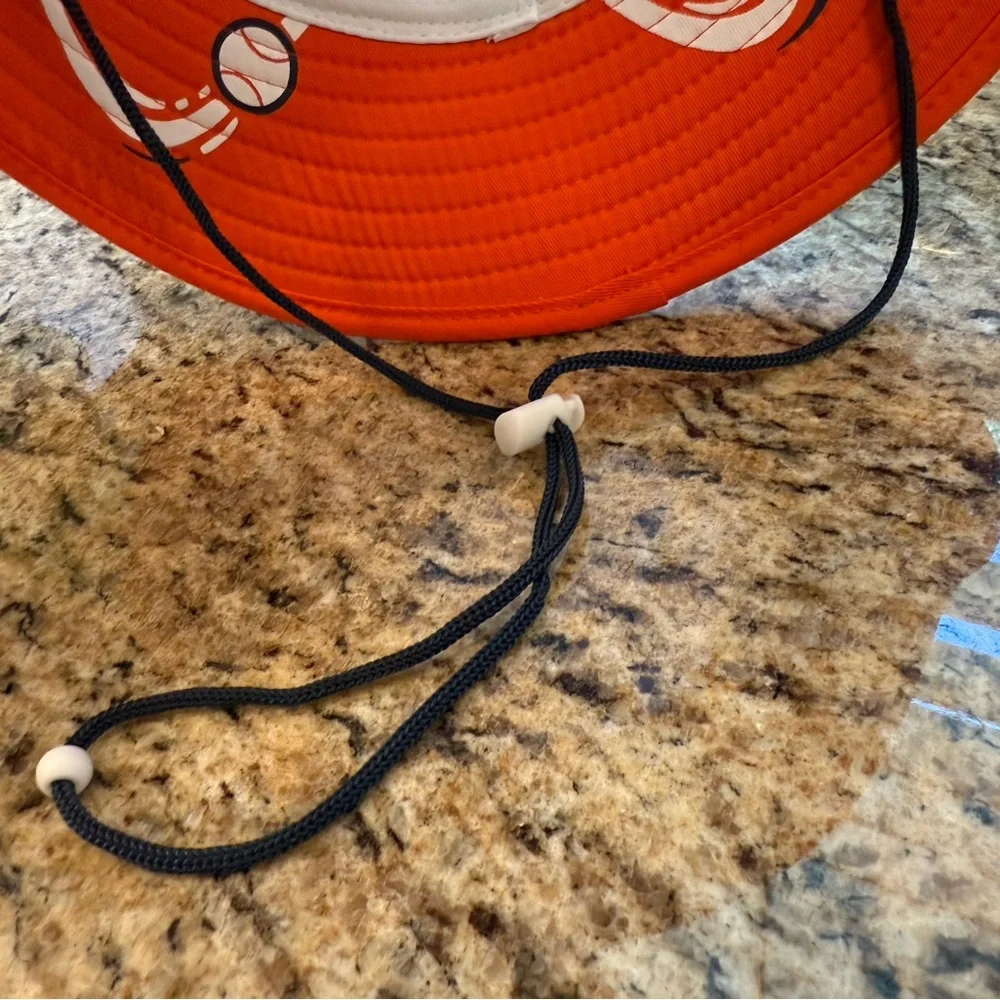 Houston Astros Bucket Hat – White & Orange Wide Brim